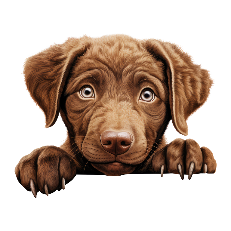 Brown Puppy Labrador Paw Cute Vinyl Sticker Decal