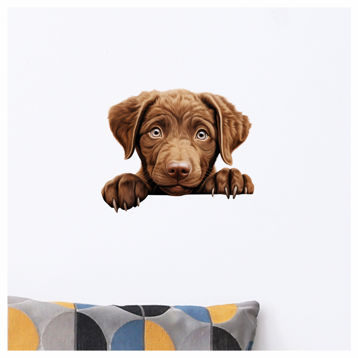 Brown Puppy Labrador Paw Cute Vinyl Sticker Decal