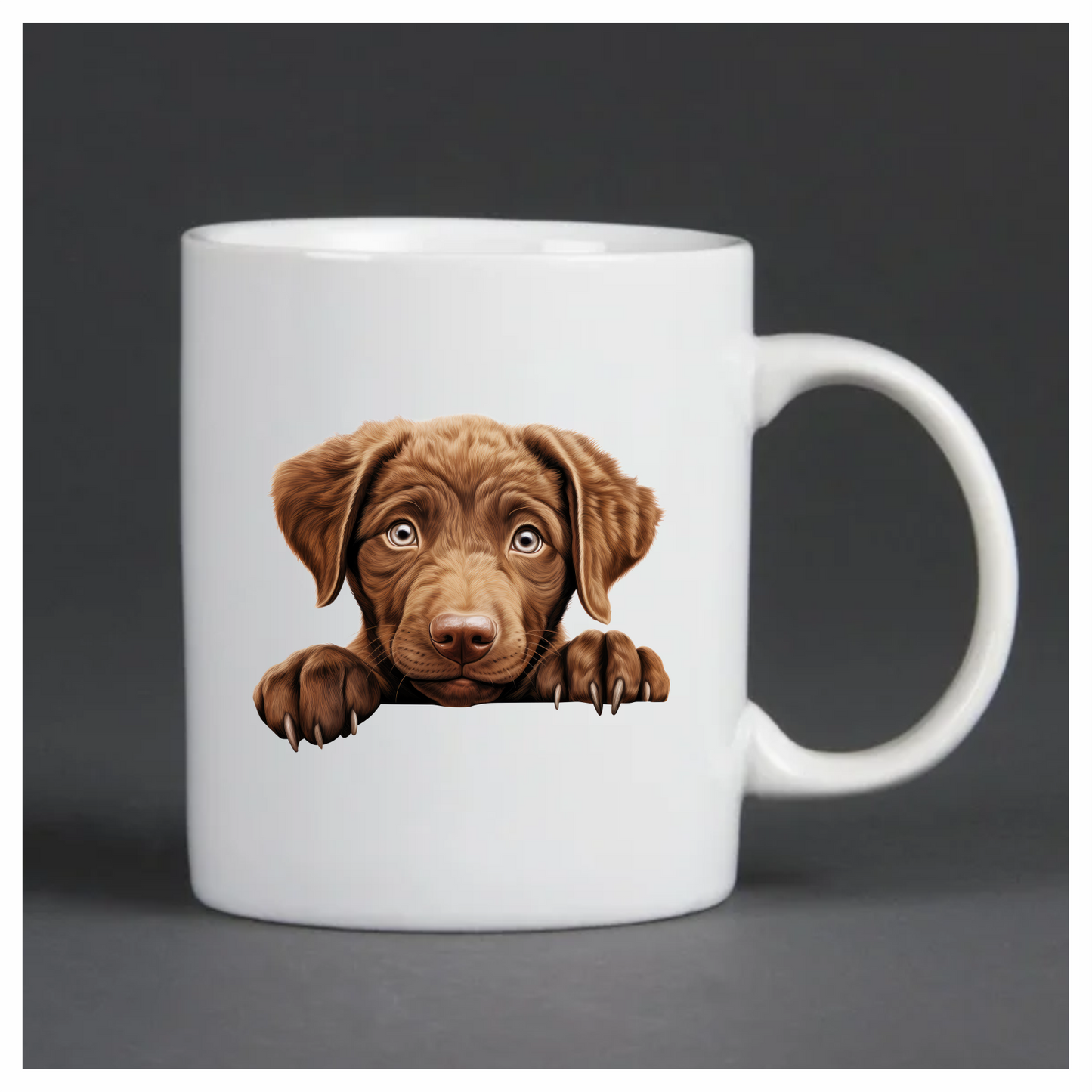 Brown Puppy Labrador Paw Cute Vinyl Sticker Decal