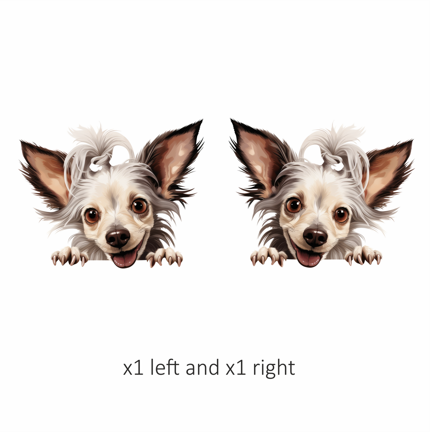 White Dog Chihuahua Smiling Cute Vinyl Sticker Decal