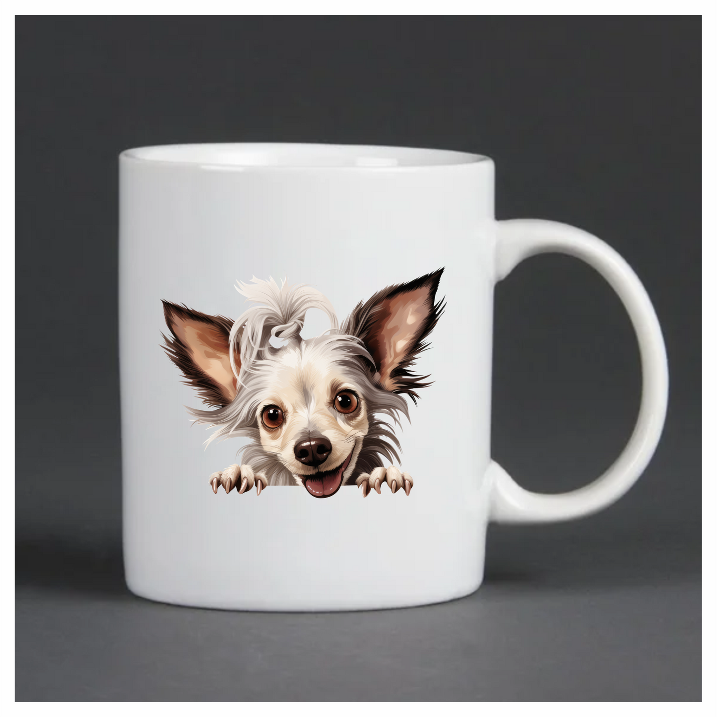 White Dog Chihuahua Smiling Cute Vinyl Sticker Decal