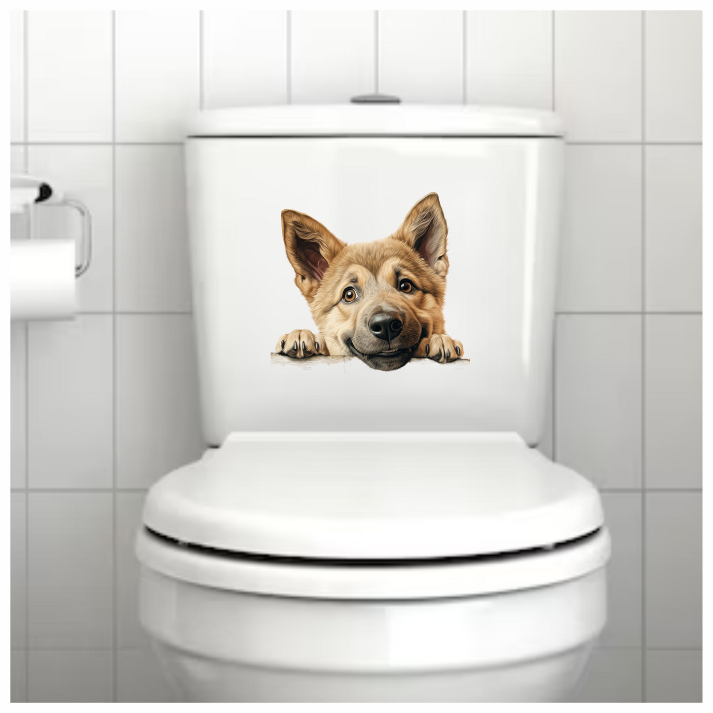 Brown Dog Puppy Cute Smiling Vinyl Sticker Decal
