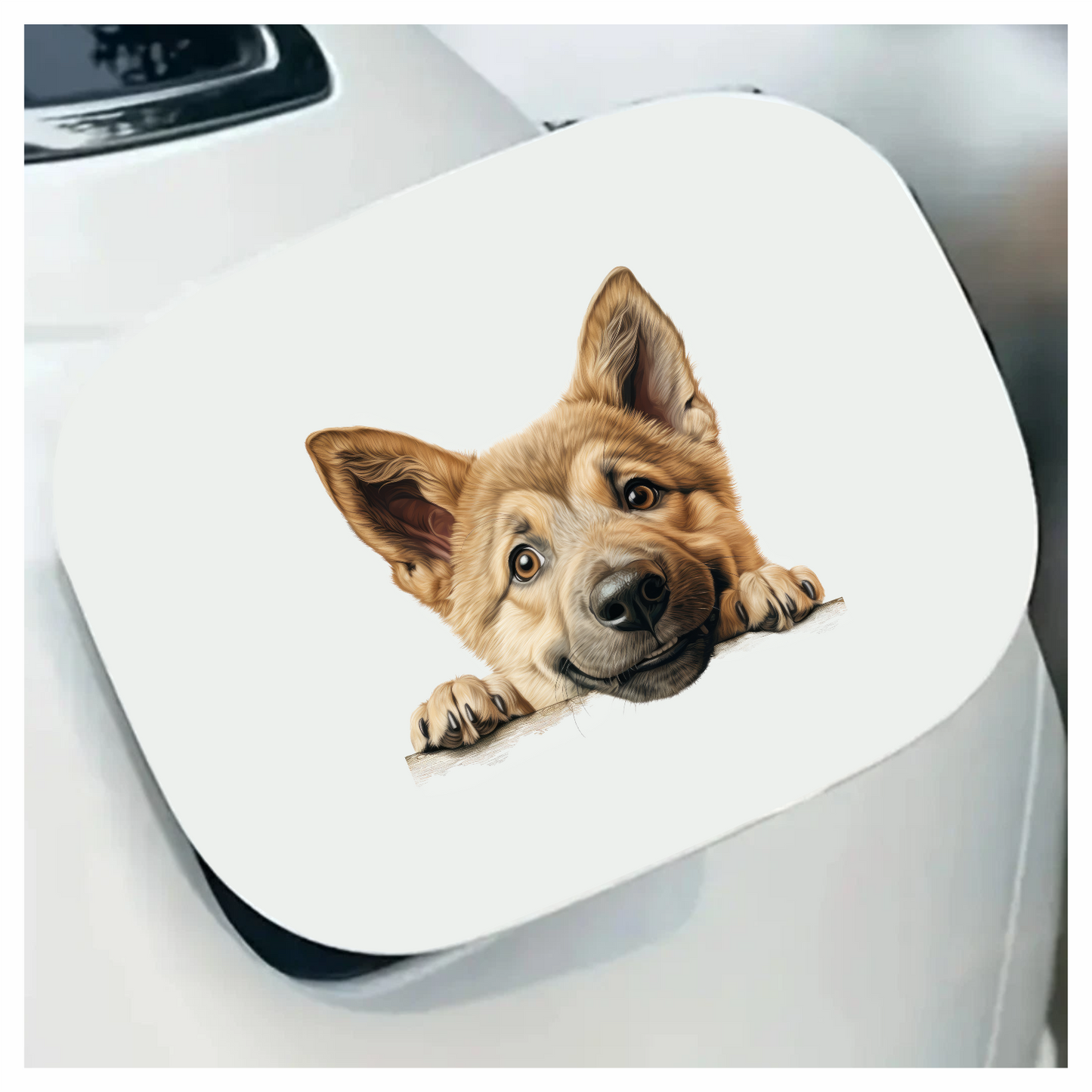 Brown Dog Puppy Cute Smiling Vinyl Sticker Decal