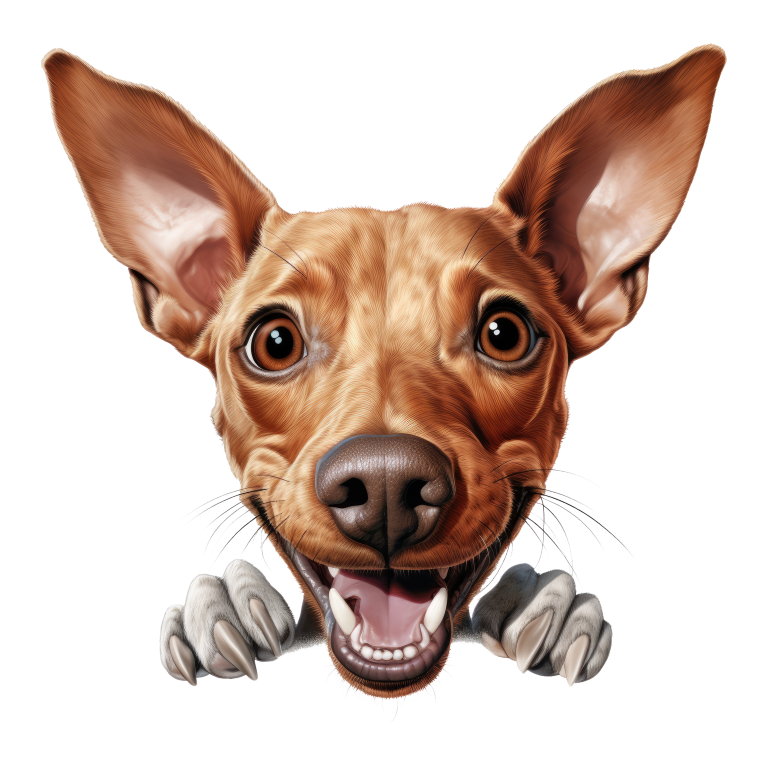 Brown Happy Dog Cartoon Terrier Vinyl Sticker Decal