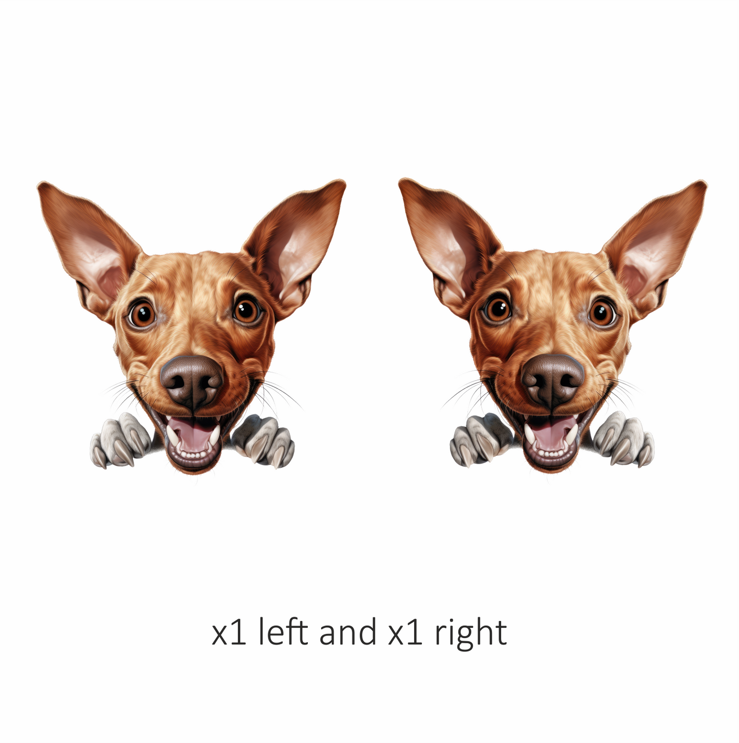 Brown Happy Dog Cartoon Terrier Vinyl Sticker Decal