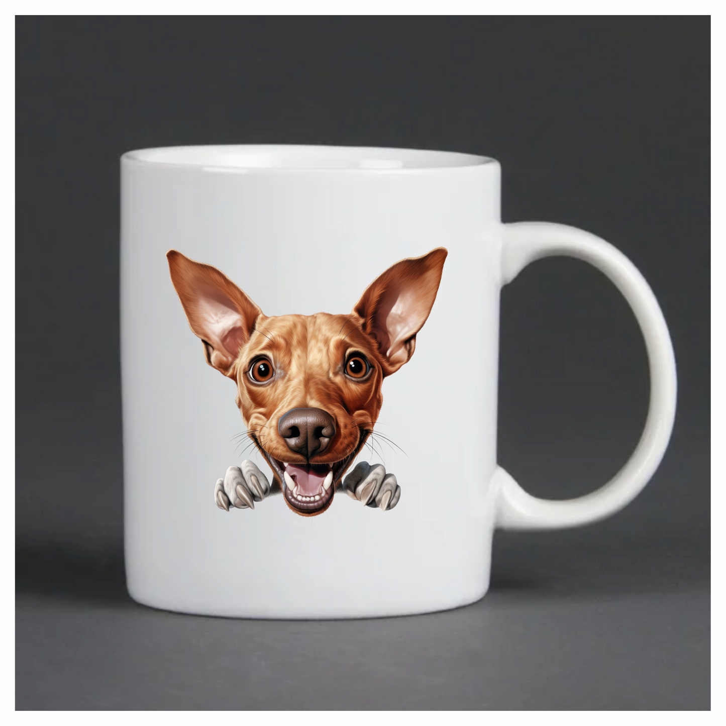 Brown Happy Dog Cartoon Terrier Vinyl Sticker Decal