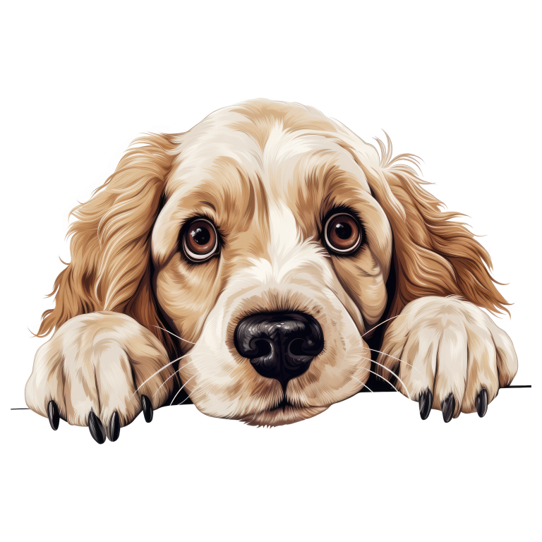 Brown Dog Cocker Spaniel Cute Vinyl Sticker Decal