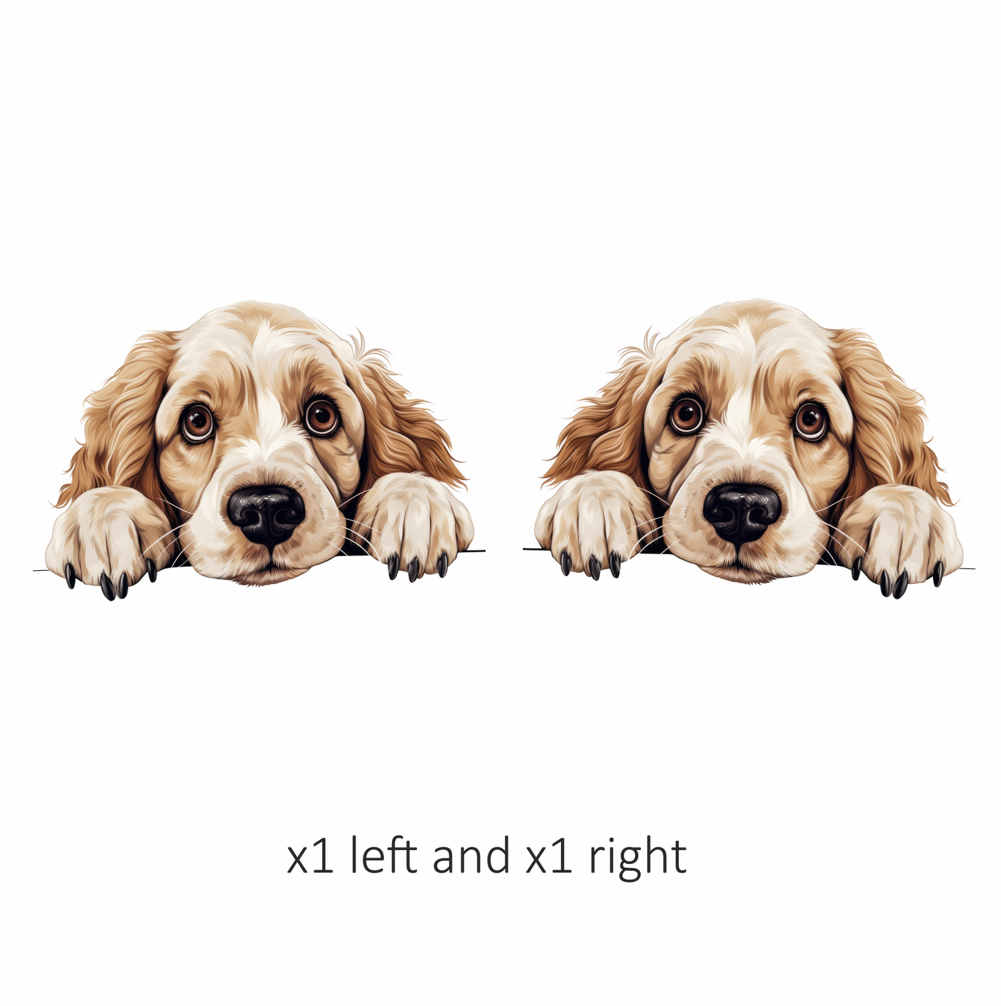 Brown Dog Cocker Spaniel Cute Vinyl Sticker Decal