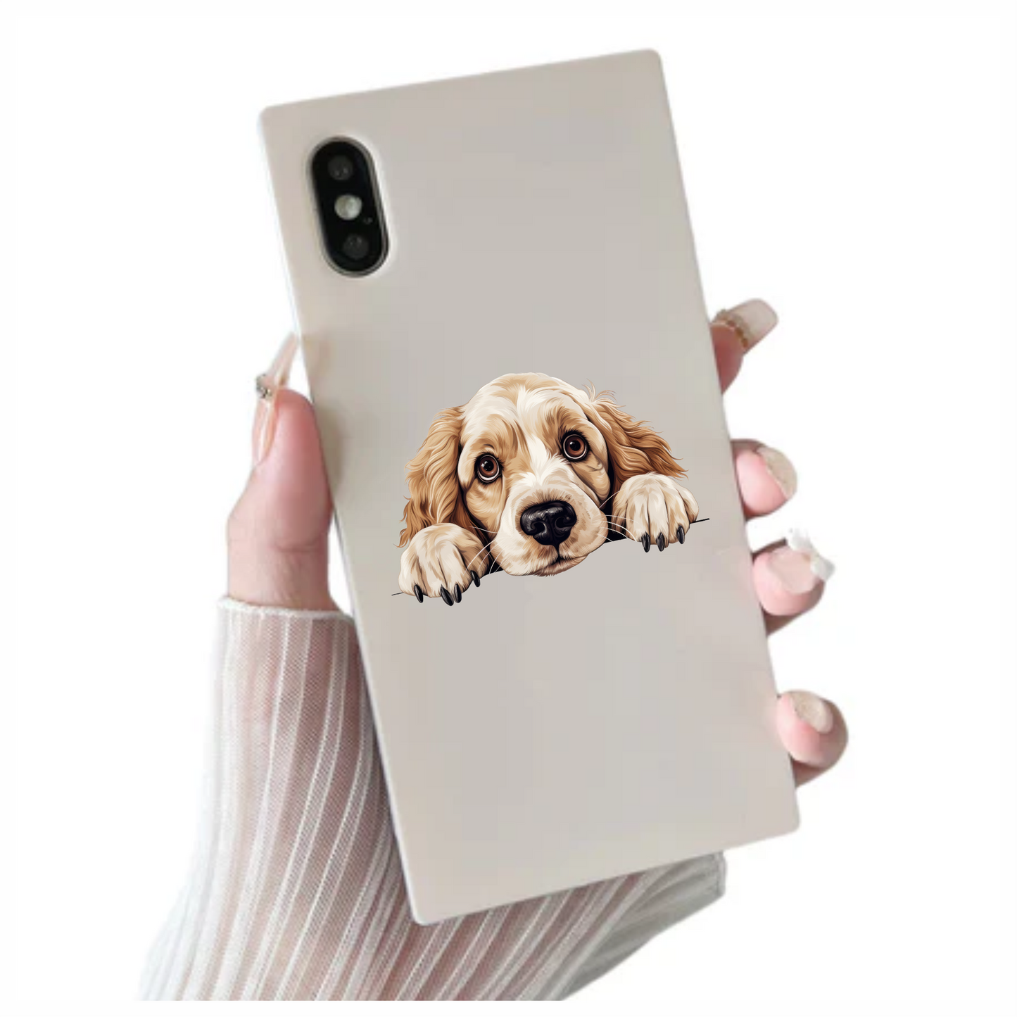 Brown Dog Cocker Spaniel Cute Vinyl Sticker Decal