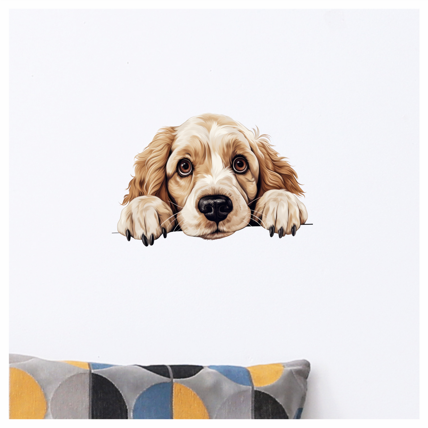 Brown Dog Cocker Spaniel Cute Vinyl Sticker Decal