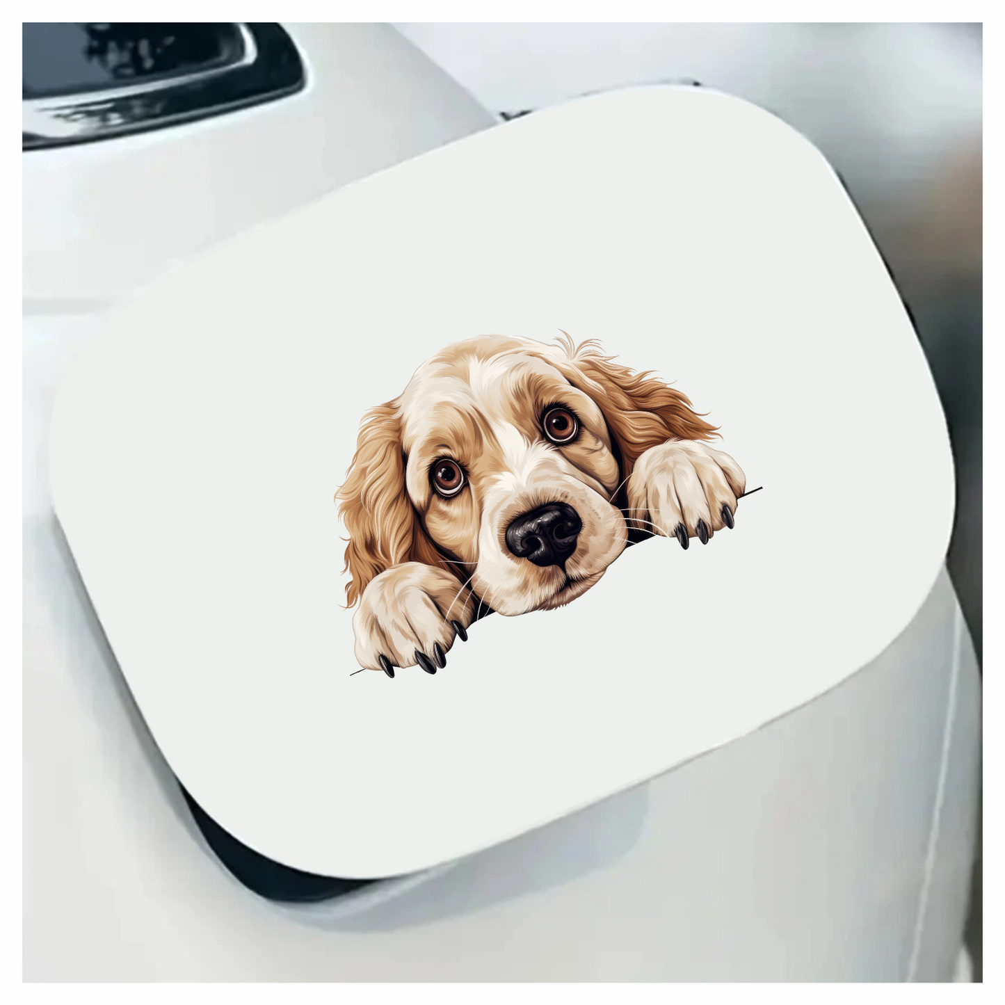 Brown Dog Cocker Spaniel Cute Vinyl Sticker Decal