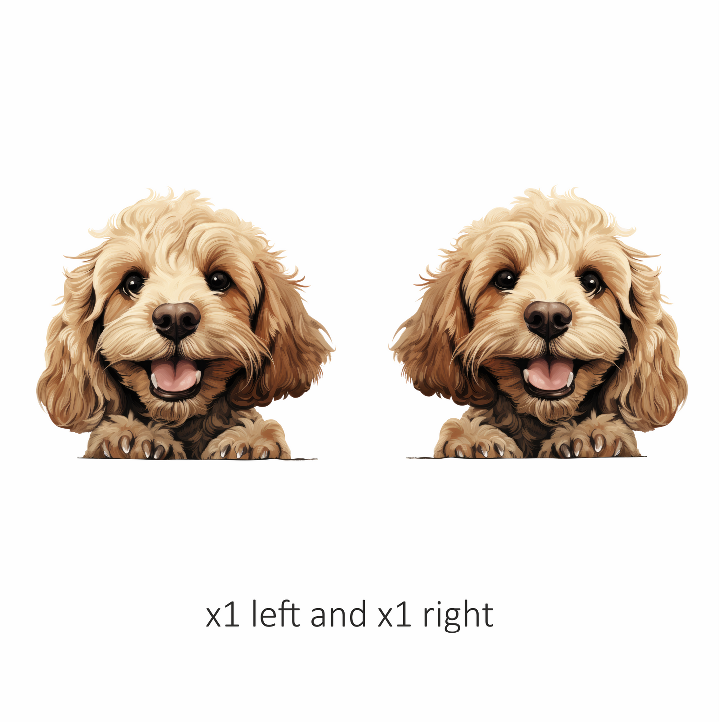Golden Dog Puppy Happy Face Vinyl Sticker Decal