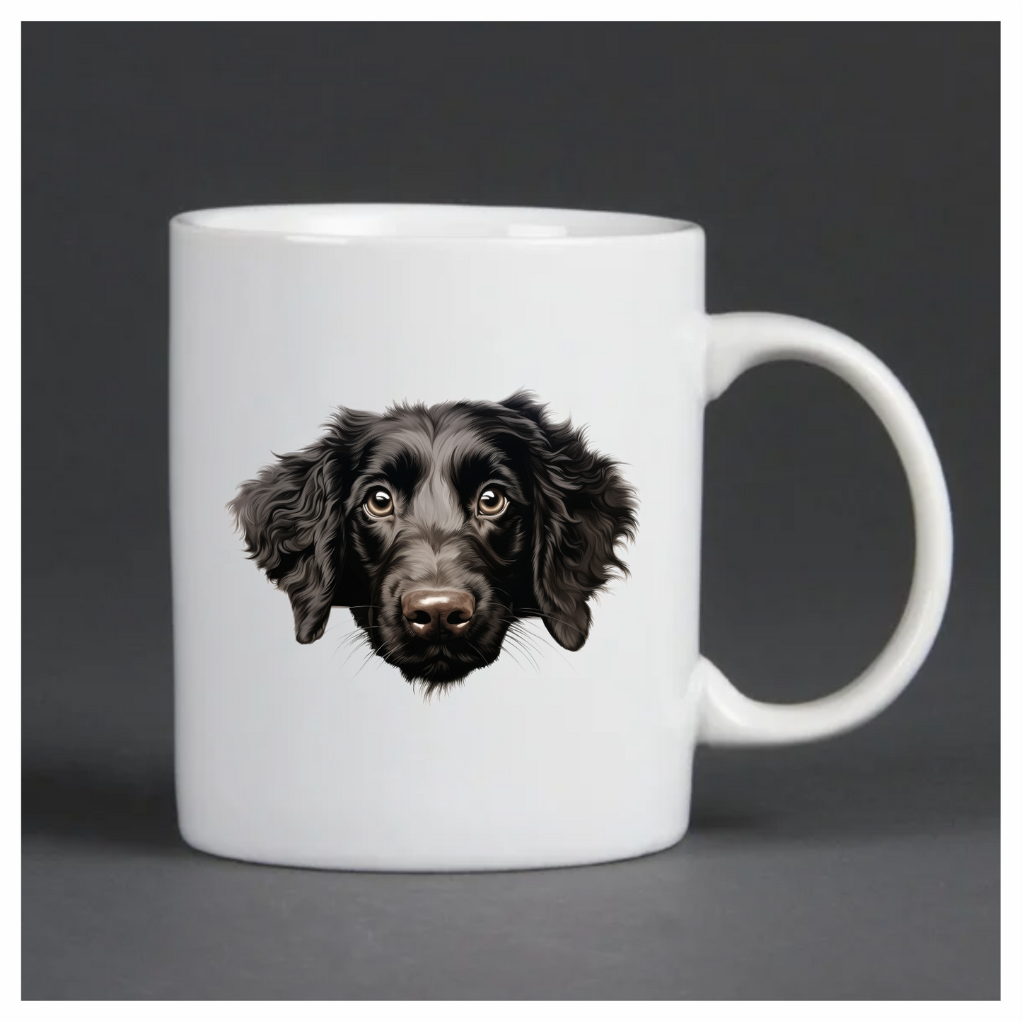Black Dog Spaniel Face Portrait Vinyl Sticker Decal
