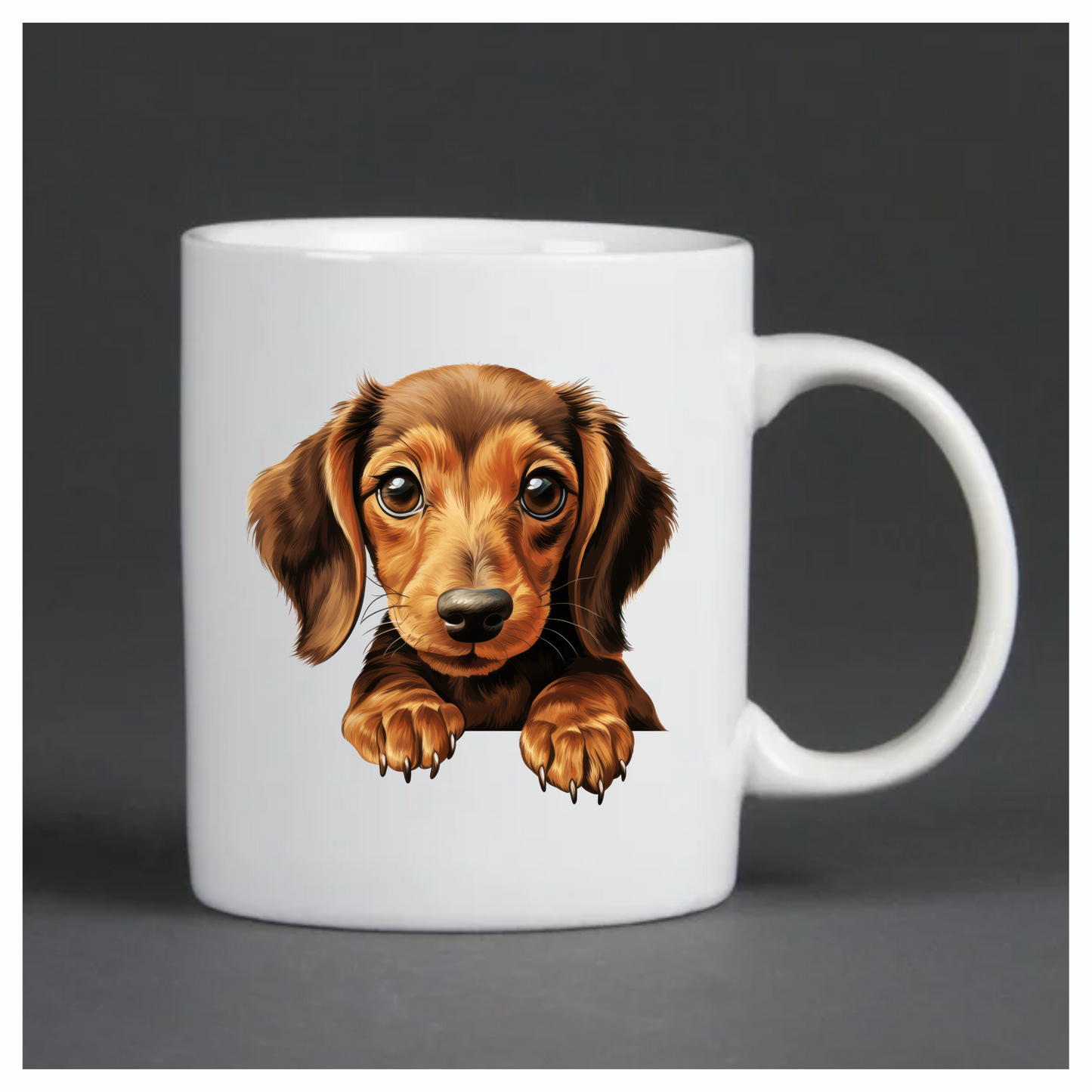 Brown Dog Dachshund Puppy Cute Vinyl Sticker Decal