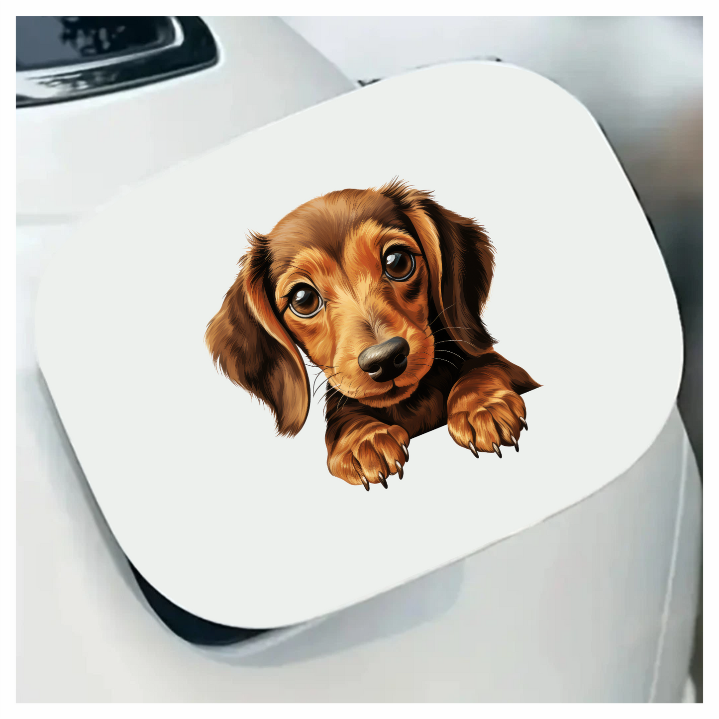Brown Dog Dachshund Puppy Cute Vinyl Sticker Decal