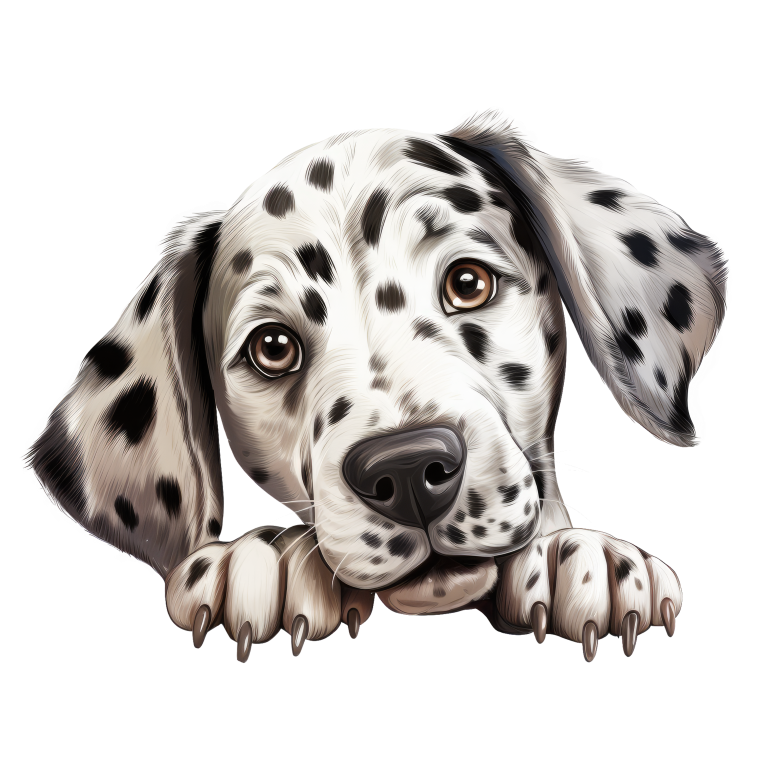 White Dog Dalmatian Puppy Cute Vinyl Sticker Decal