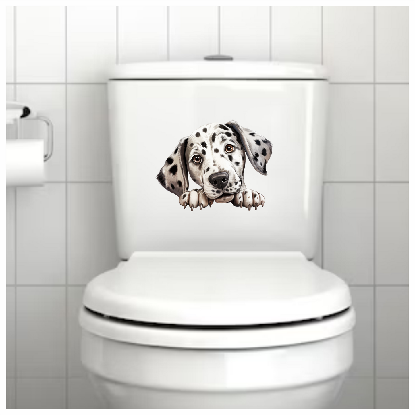 White Dog Dalmatian Puppy Cute Vinyl Sticker Decal