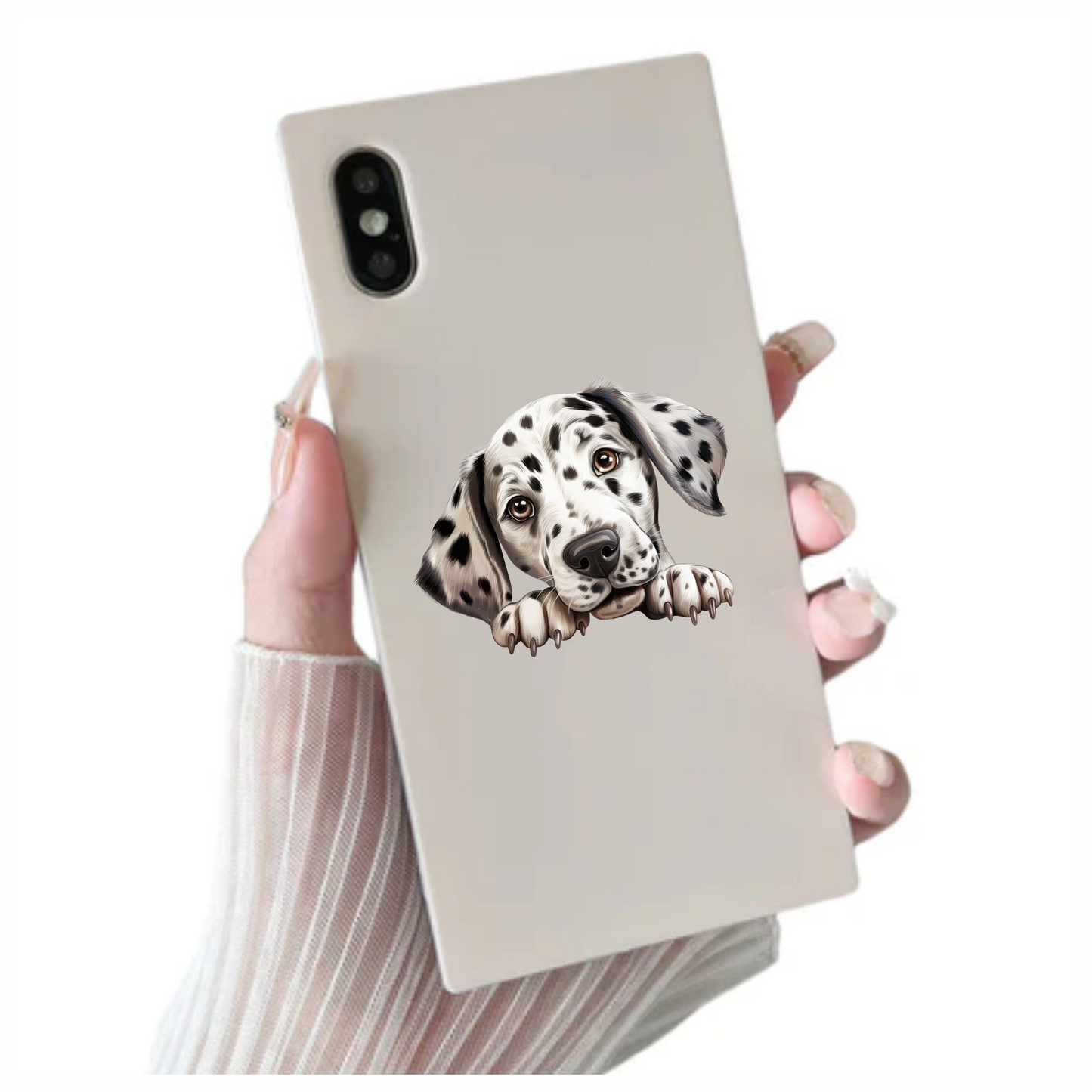 White Dog Dalmatian Puppy Cute Vinyl Sticker Decal