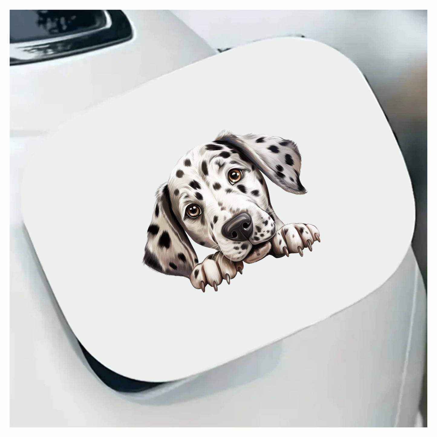 White Dog Dalmatian Puppy Cute Vinyl Sticker Decal