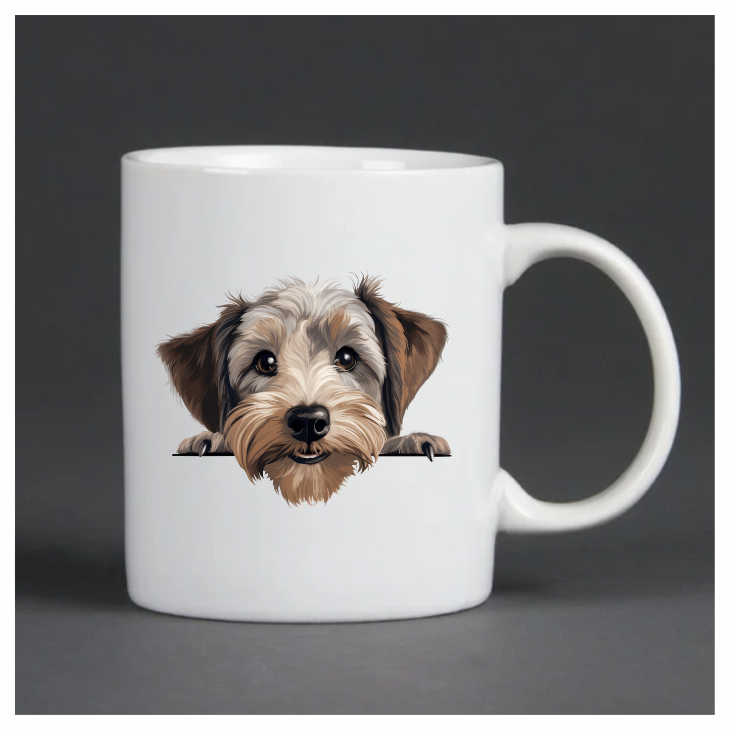 Brown Dog Terrier Face Cute Vinyl Sticker Decal