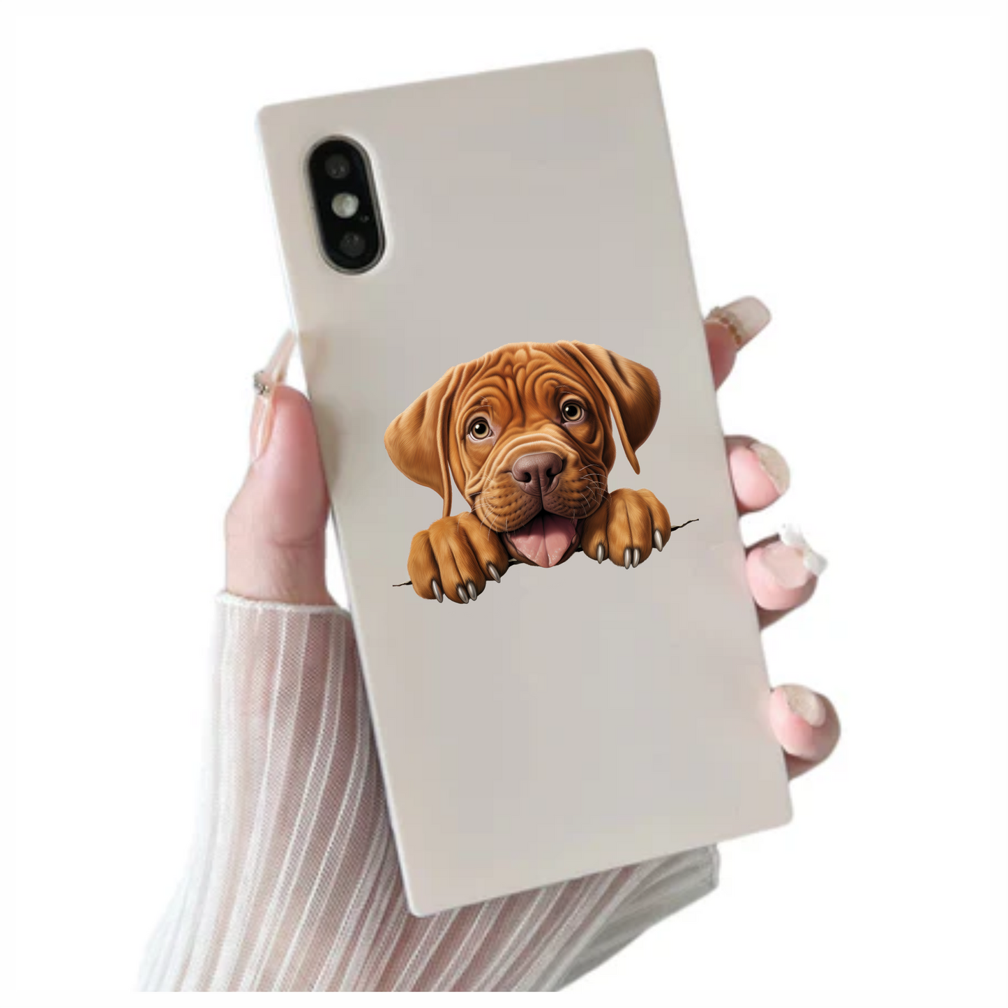 Brown Puppy Dogue De Bordeaux Vinyl Sticker Decal