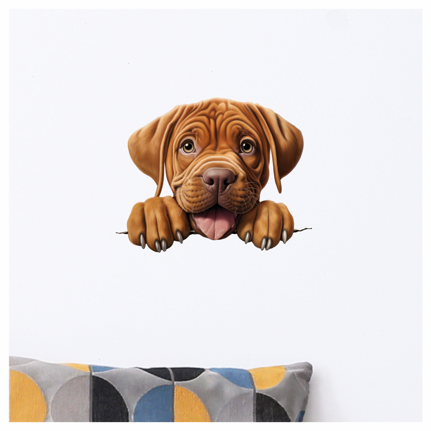 Brown Puppy Dogue De Bordeaux Vinyl Sticker Decal