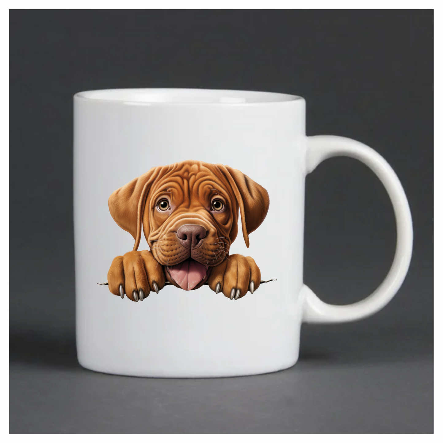Brown Puppy Dogue De Bordeaux Vinyl Sticker Decal