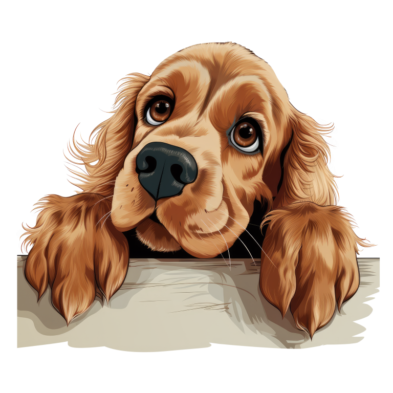 Brown Dog Cocker Spaniel Cute Vinyl Sticker Decal