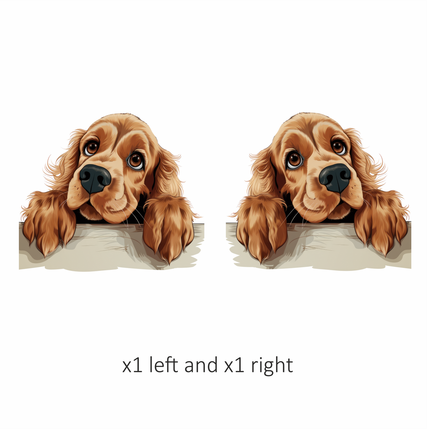 Brown Dog Cocker Spaniel Cute Vinyl Sticker Decal