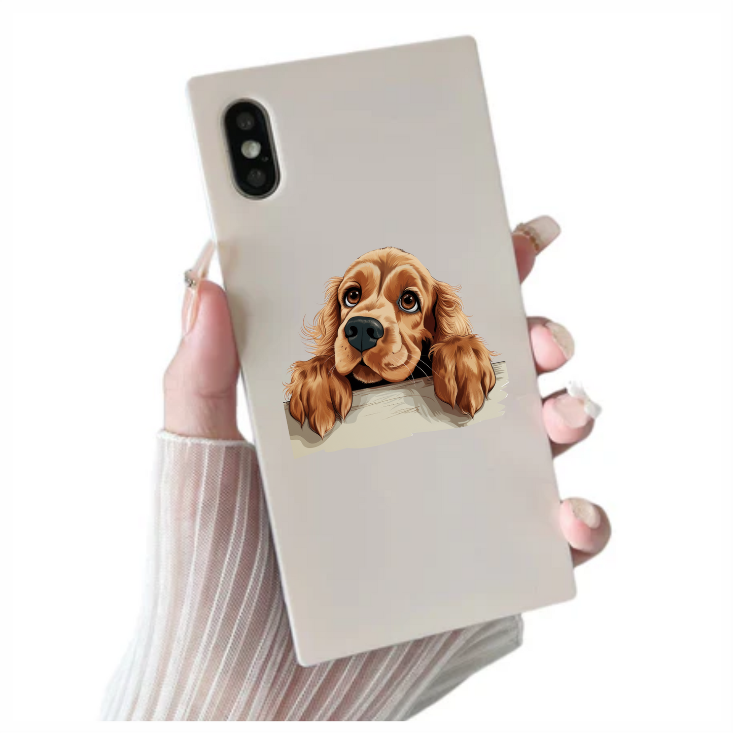 Brown Dog Cocker Spaniel Cute Vinyl Sticker Decal