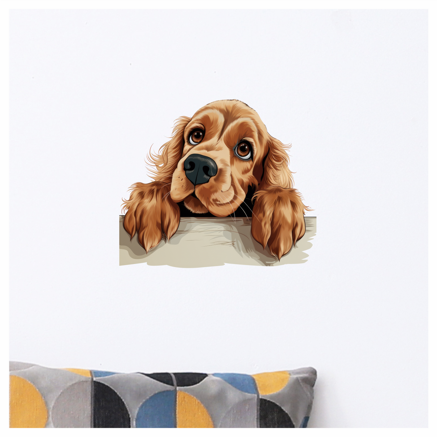 Brown Dog Cocker Spaniel Cute Vinyl Sticker Decal