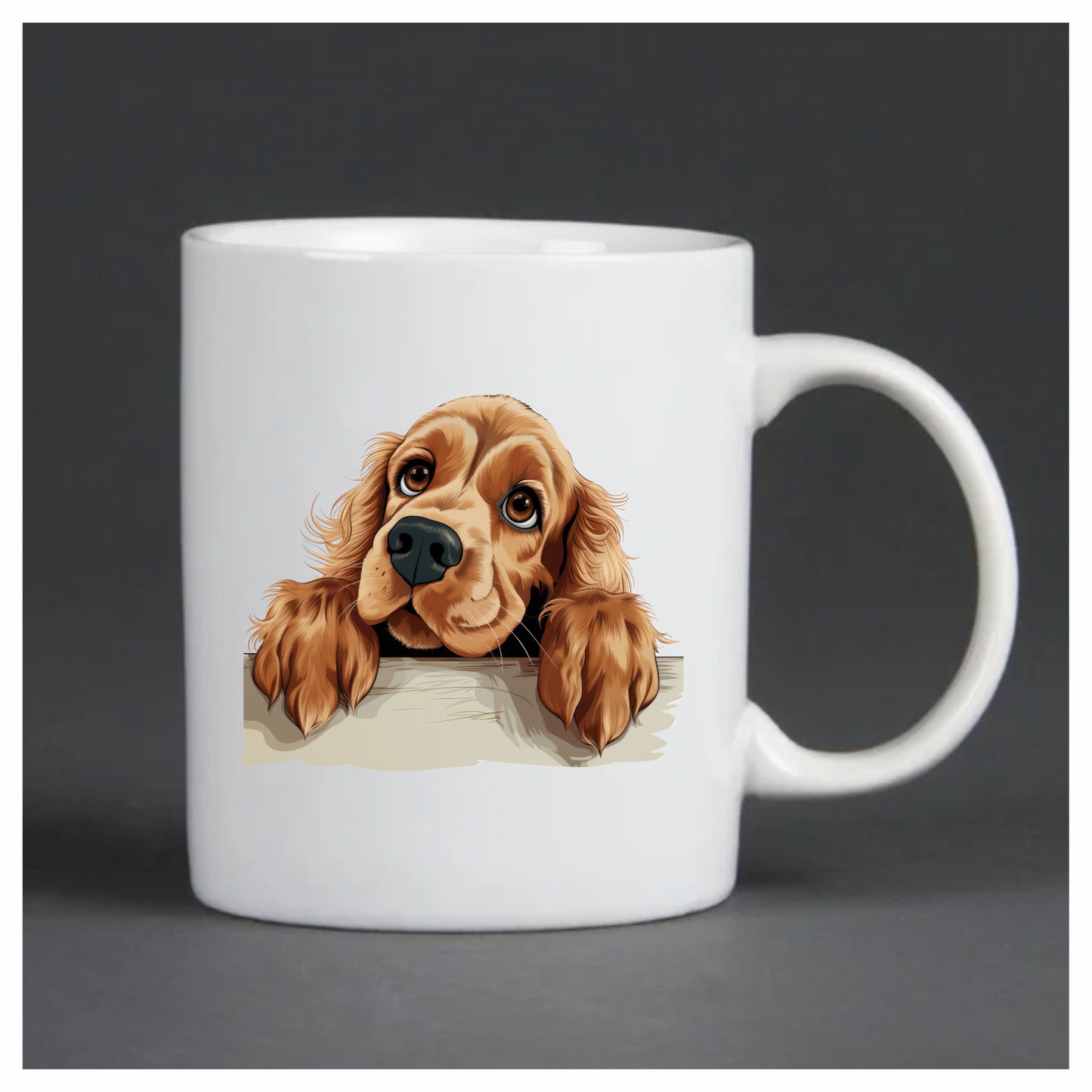 Brown Dog Cocker Spaniel Cute Vinyl Sticker Decal
