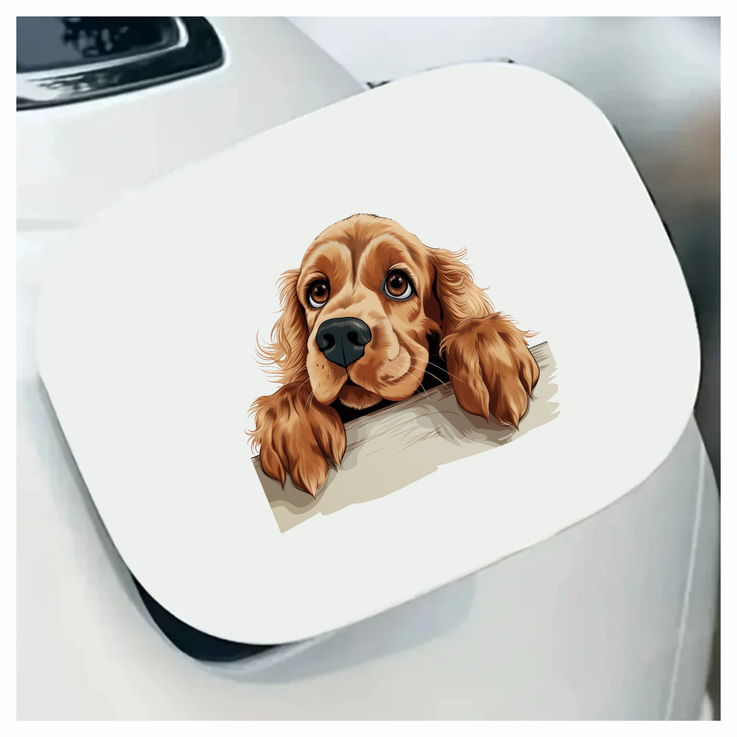 Brown Dog Cocker Spaniel Cute Vinyl Sticker Decal