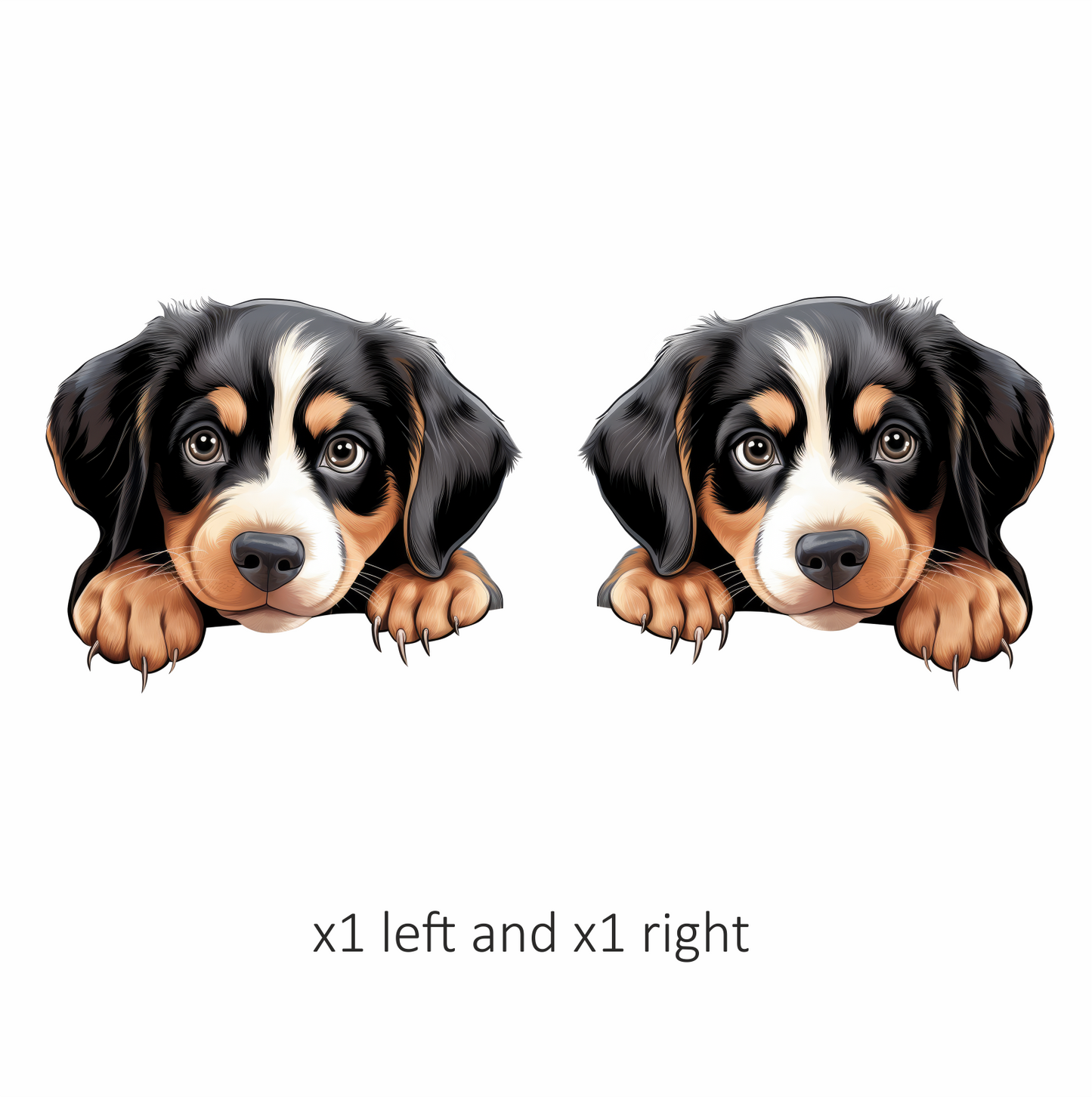 Black Brown Dog Puppy Cute Vinyl Sticker Decal