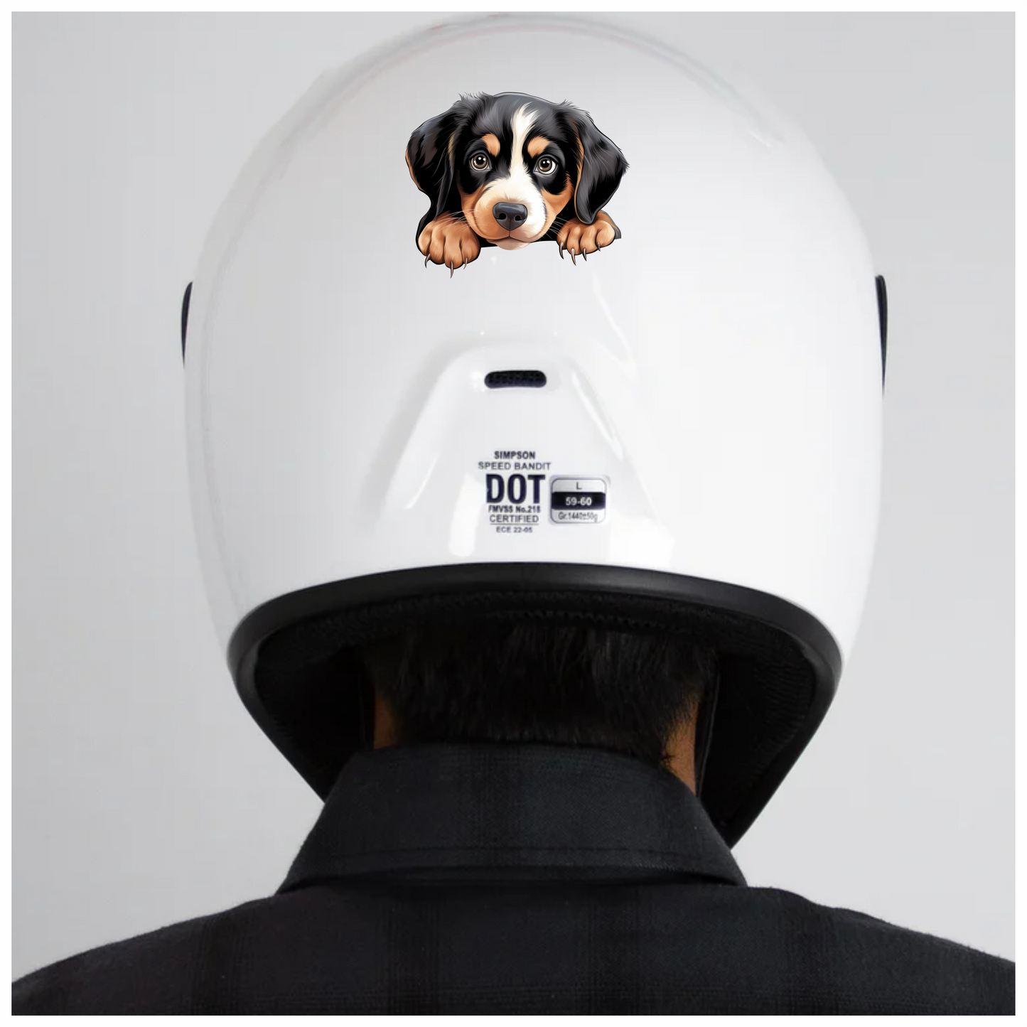 Black Brown Dog Puppy Cute Vinyl Sticker Decal