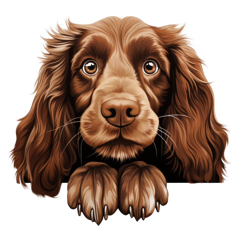 Brown Dog Cocker Spaniel Face Vinyl Sticker Decal