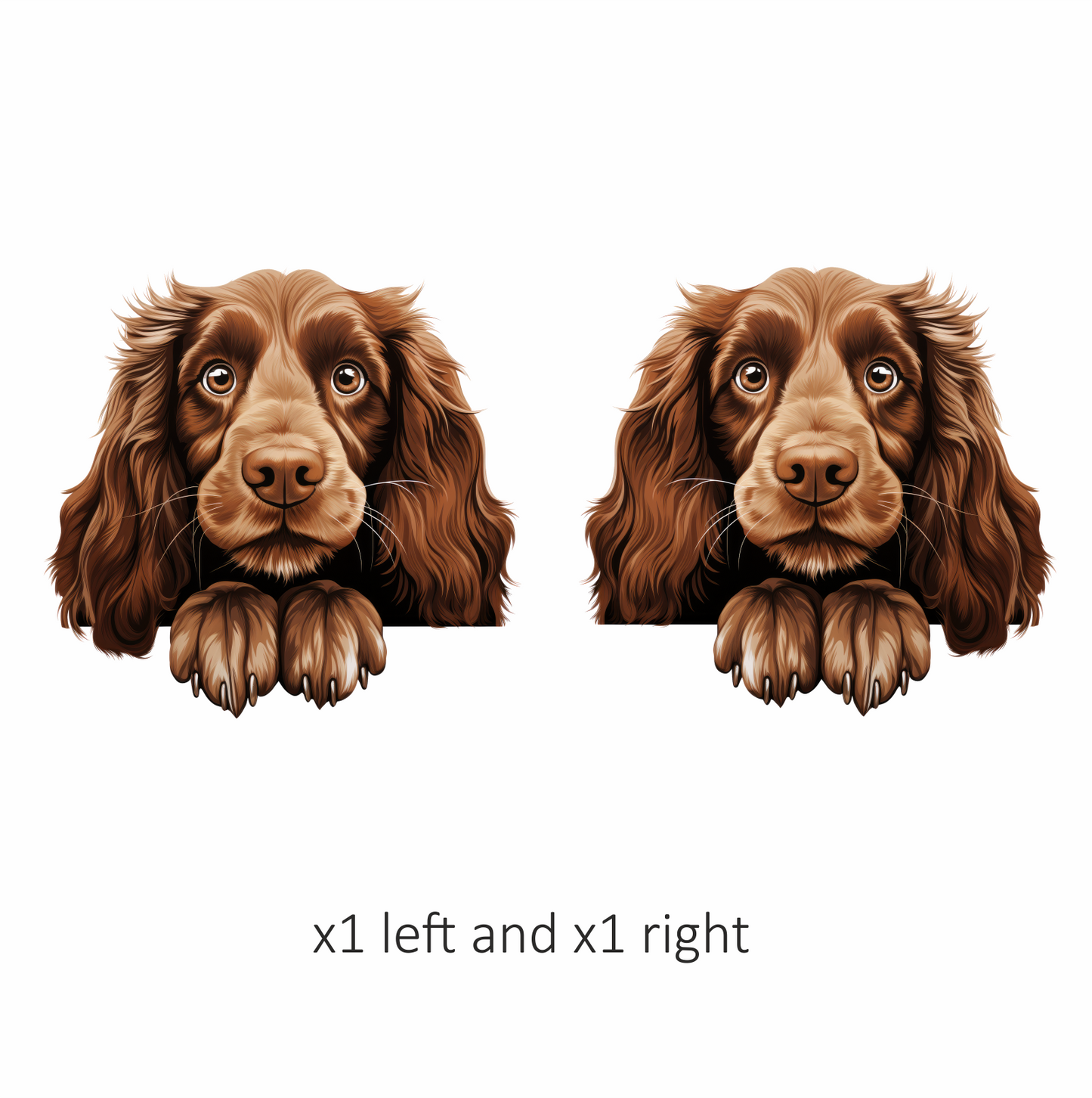 Brown Dog Cocker Spaniel Face Vinyl Sticker Decal