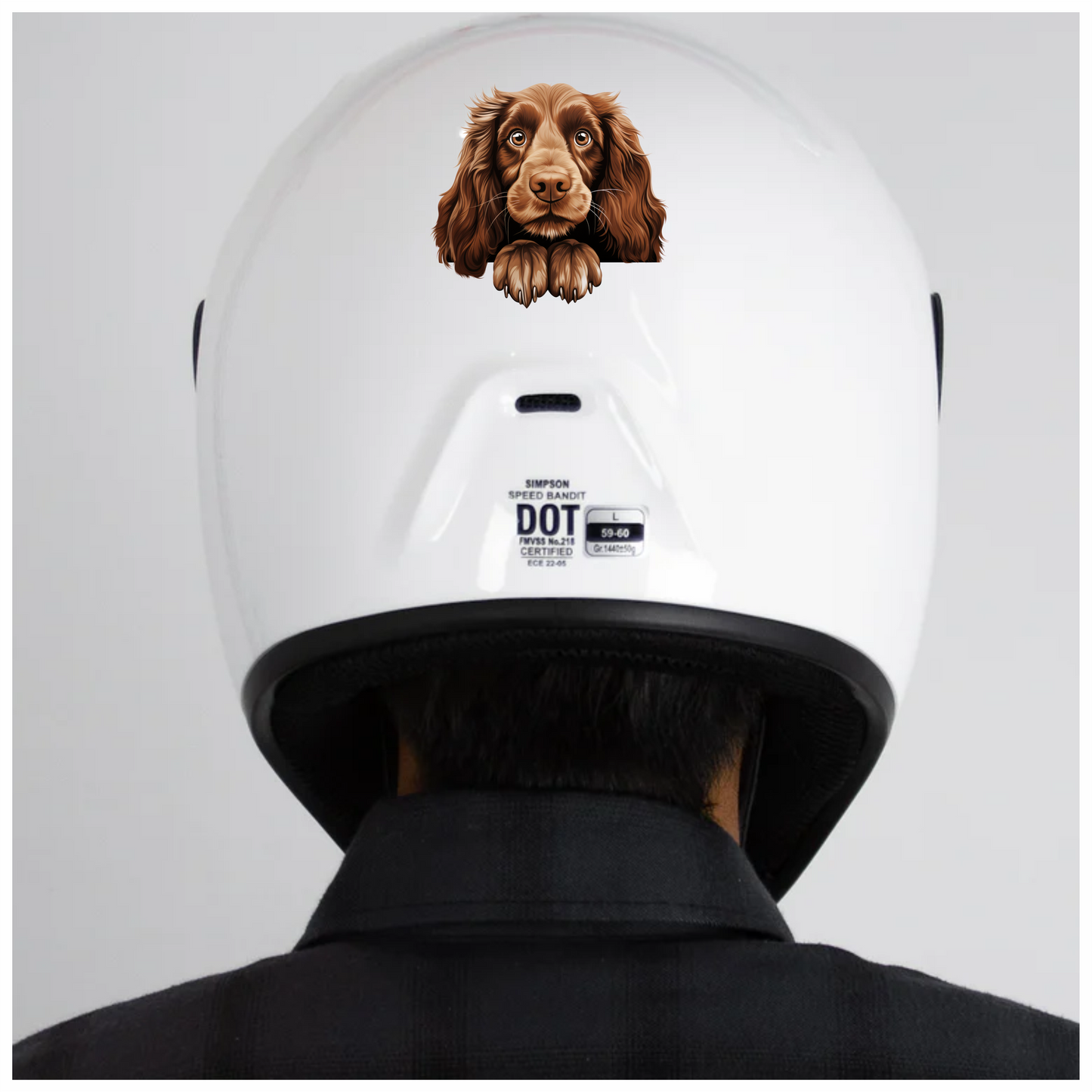 Brown Dog Cocker Spaniel Face Vinyl Sticker Decal