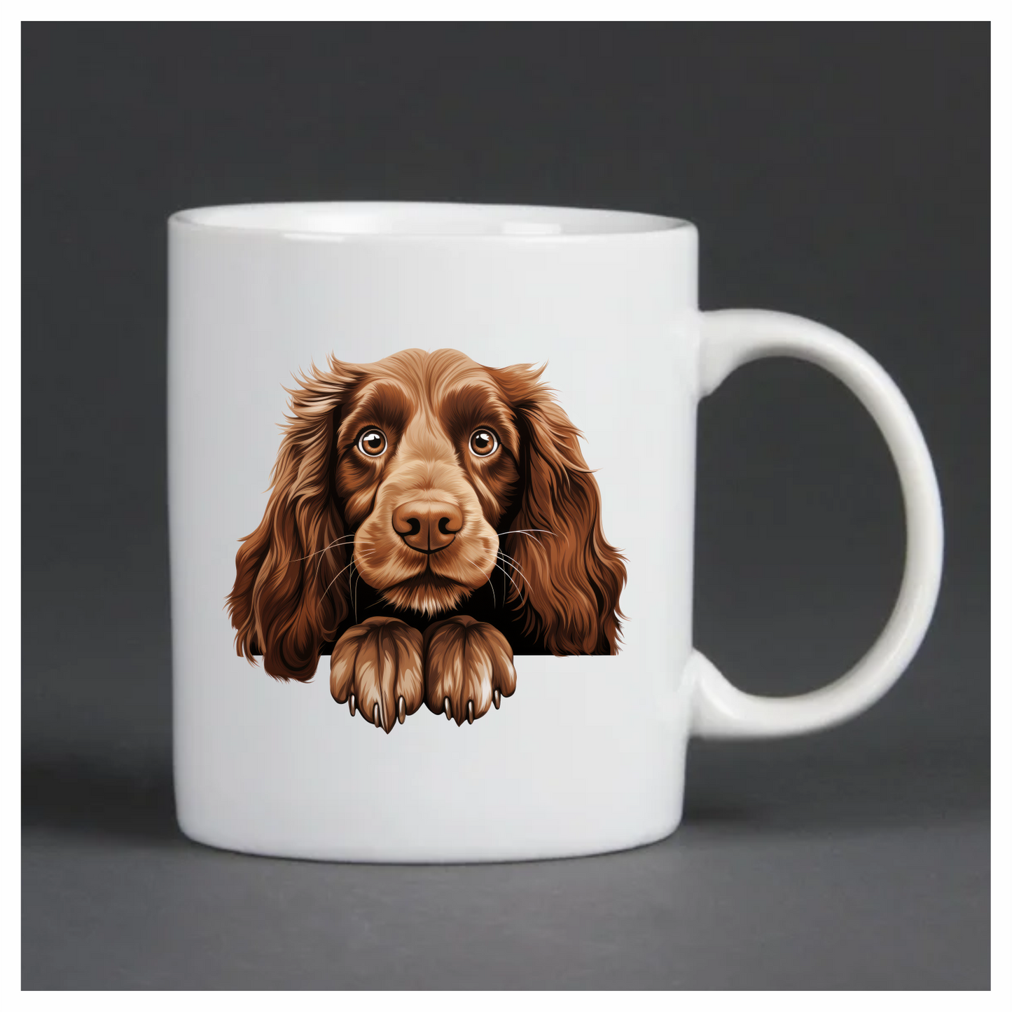 Brown Dog Cocker Spaniel Face Vinyl Sticker Decal
