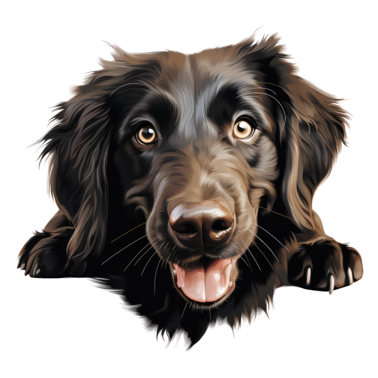 Black Dog Happy Face Retriever Vinyl Sticker Decal