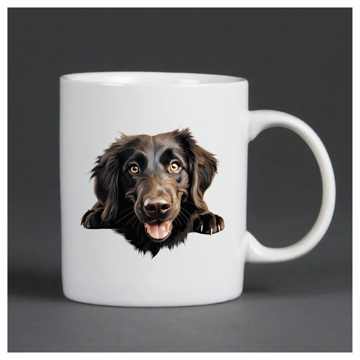 Black Dog Happy Face Retriever Vinyl Sticker Decal