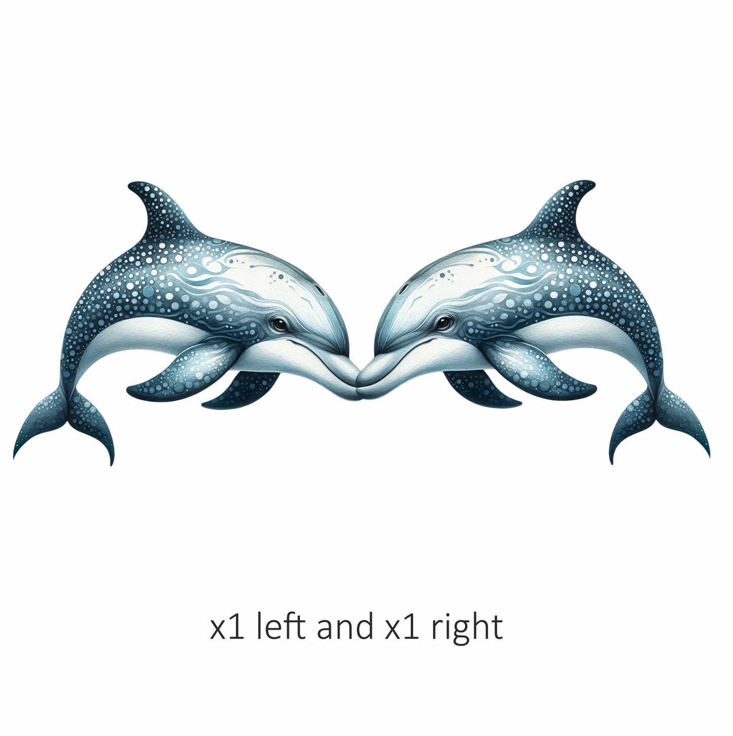 Blue Dolphin Ocean Animal Illustration Vinyl Sticker Decal