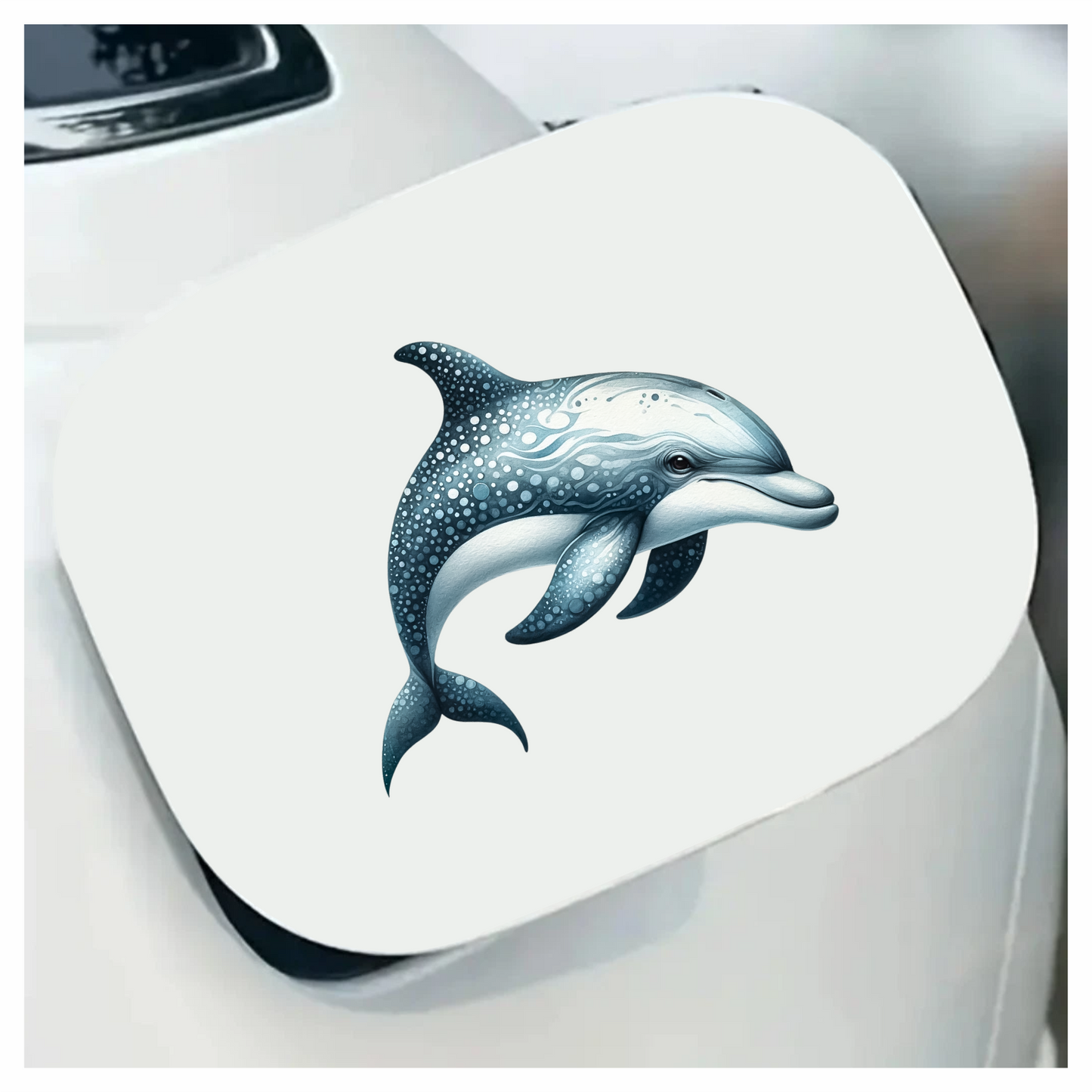 Blue Dolphin Ocean Animal Illustration Vinyl Sticker Decal