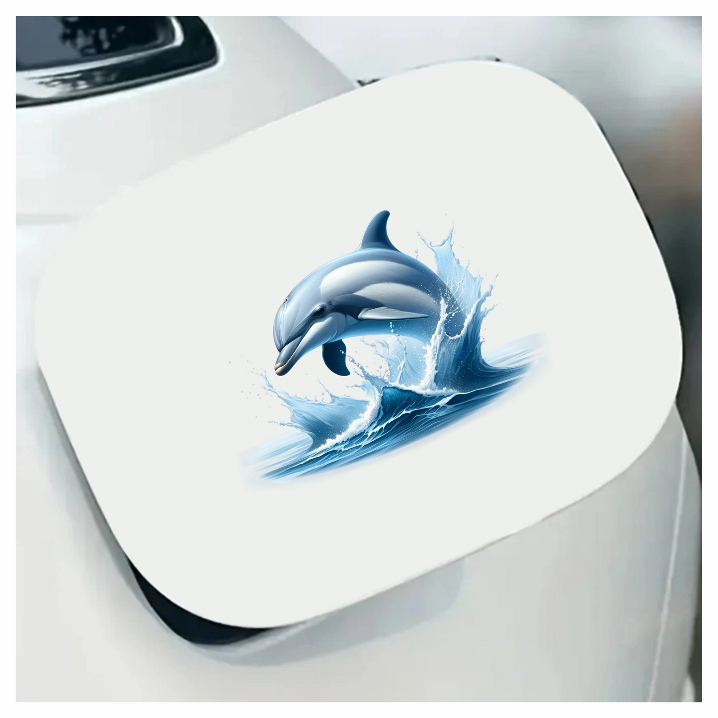 Blue Dolphin Ocean Jumping Splash Vinyl Sticker Decal