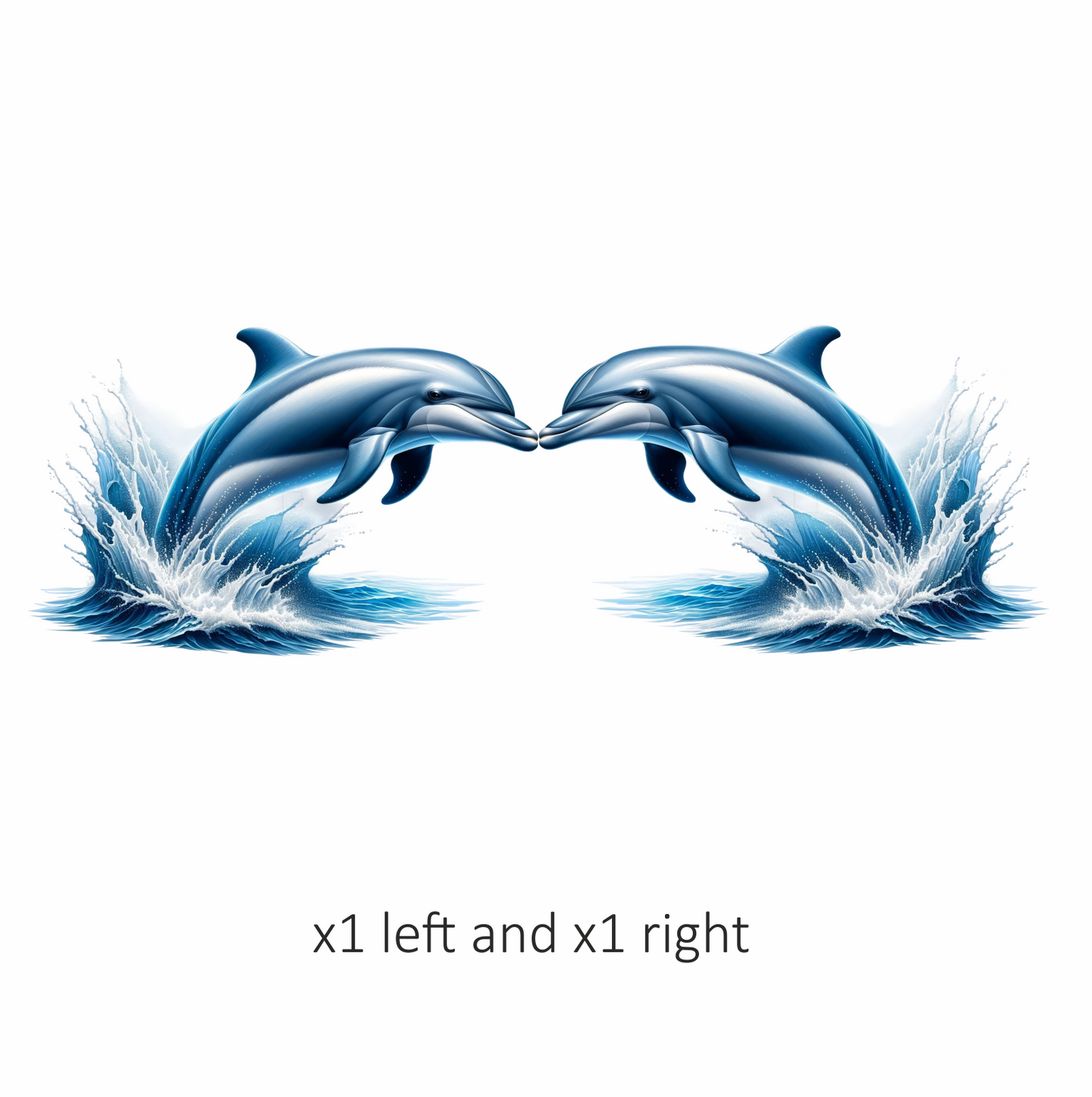 Blue Dolphin Ocean Jump Splash Vinyl Sticker Decal