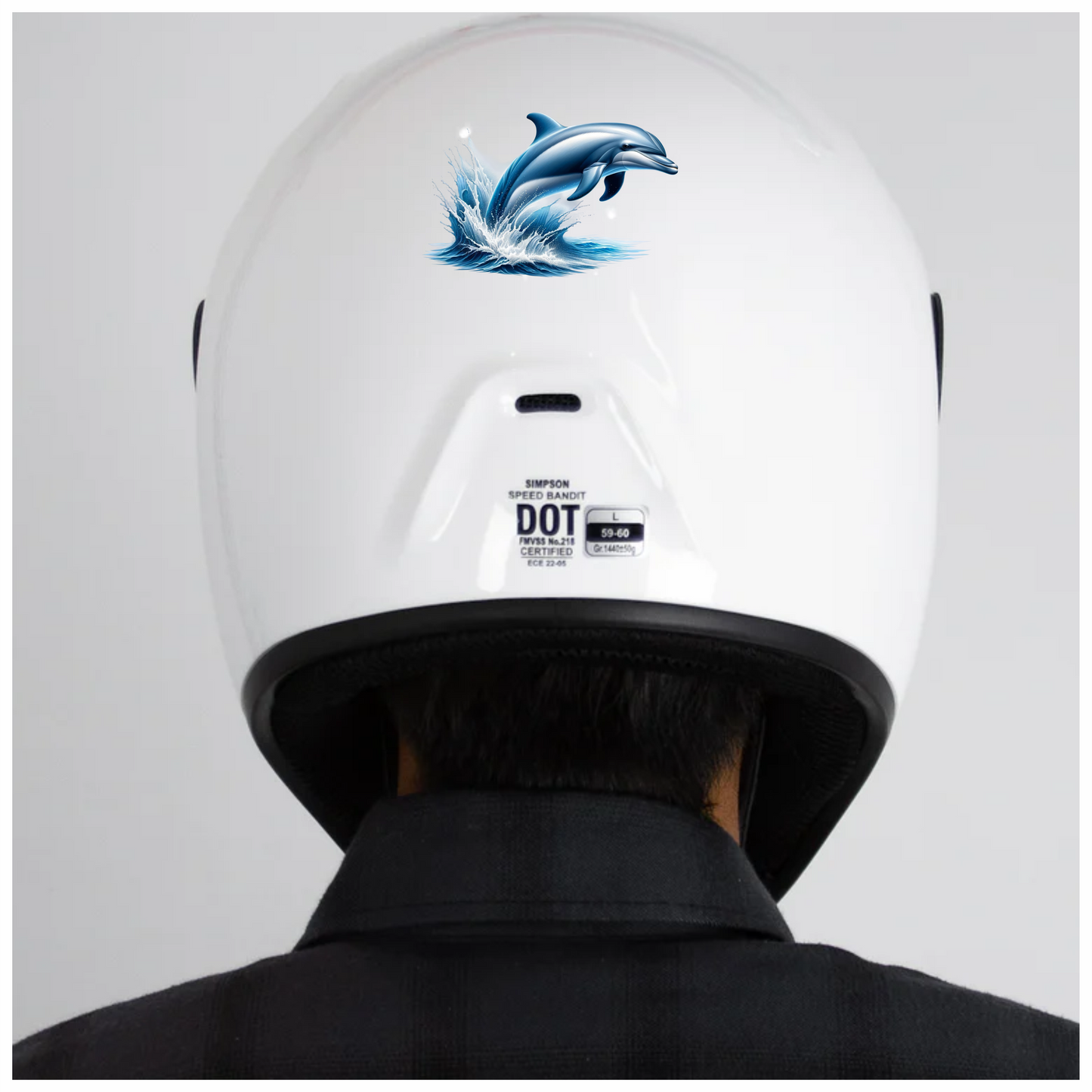 Blue Dolphin Ocean Jump Splash Vinyl Sticker Decal