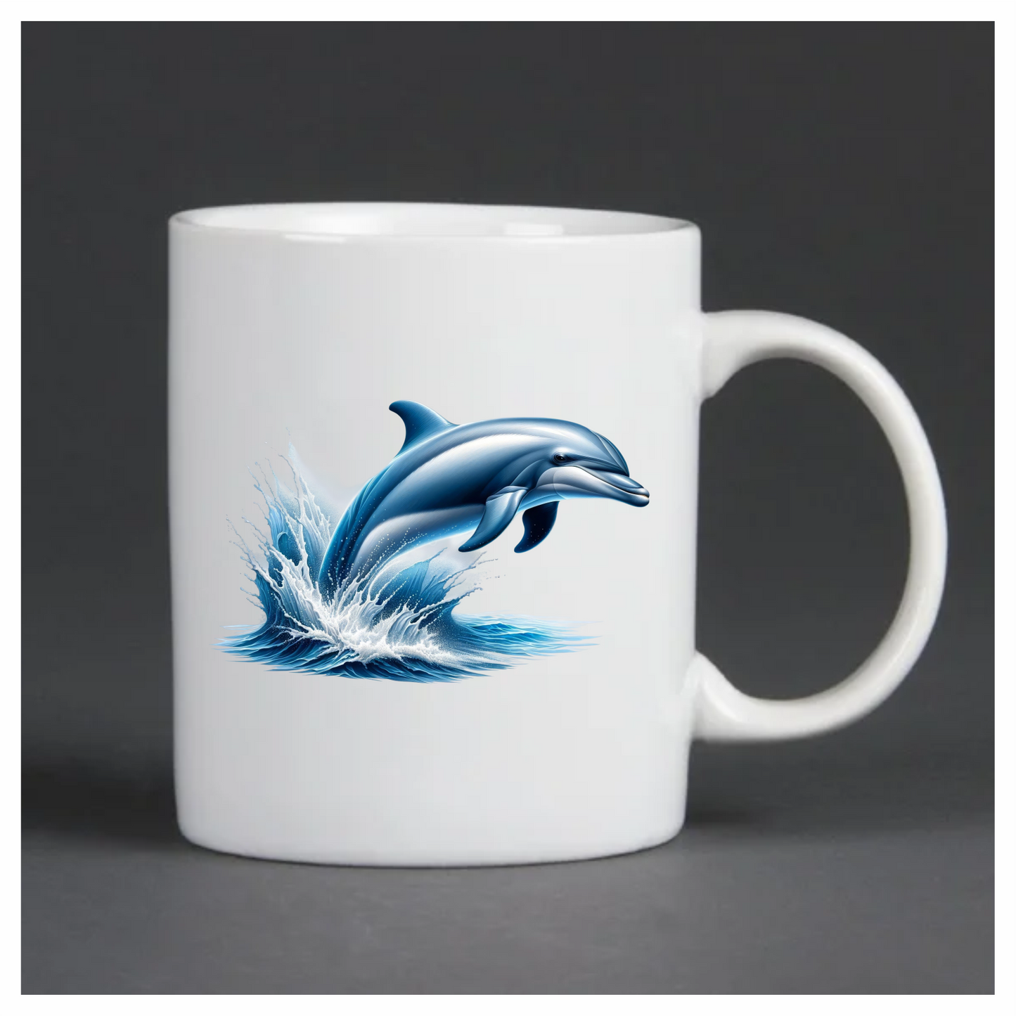 Blue Dolphin Ocean Jump Splash Vinyl Sticker Decal