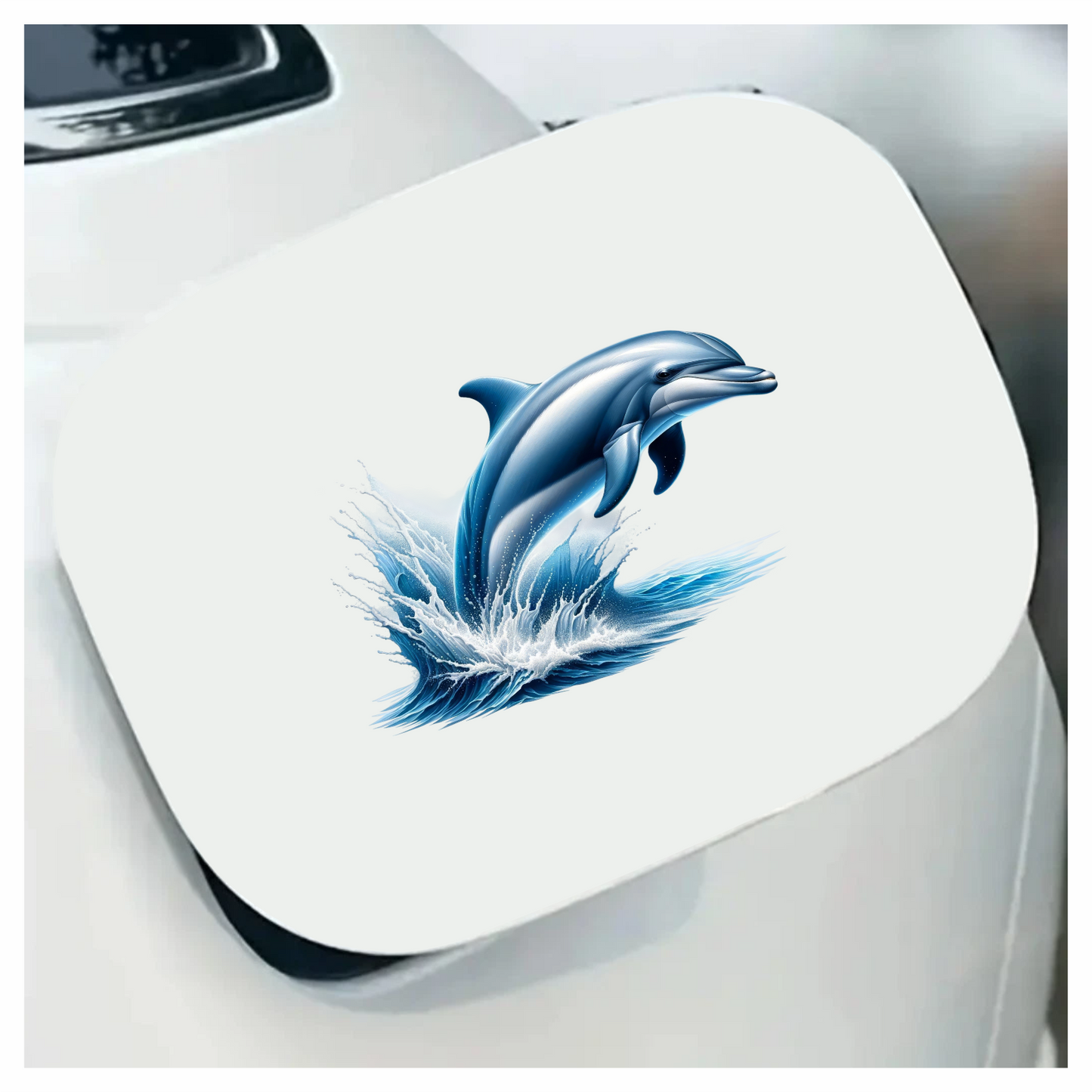 Blue Dolphin Ocean Jump Splash Vinyl Sticker Decal