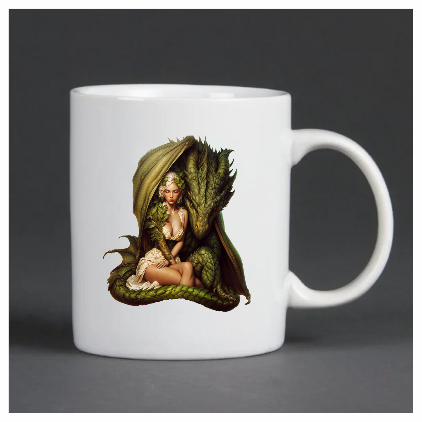 Elf Green Dragon Companion Fantasy Vinyl Sticker Decal