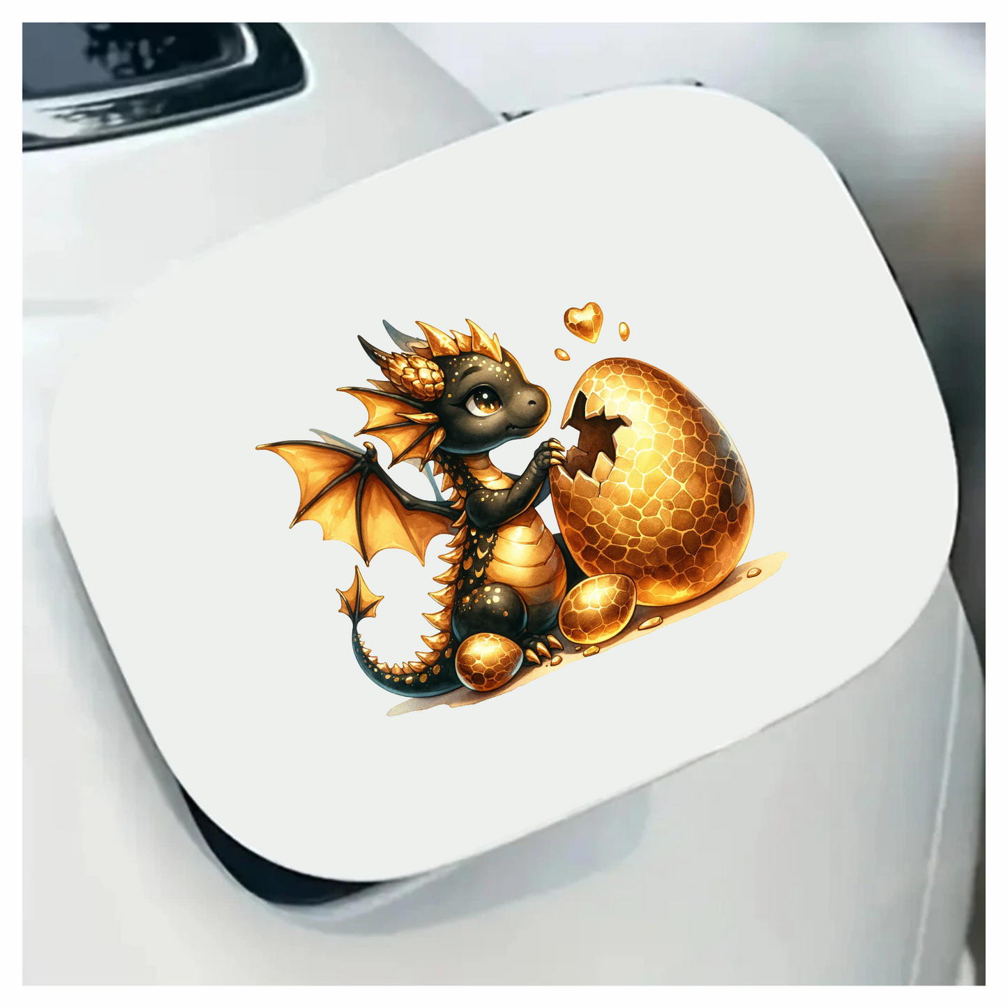 Black Dragon Golden Egg Hatch Vinyl Sticker Decal